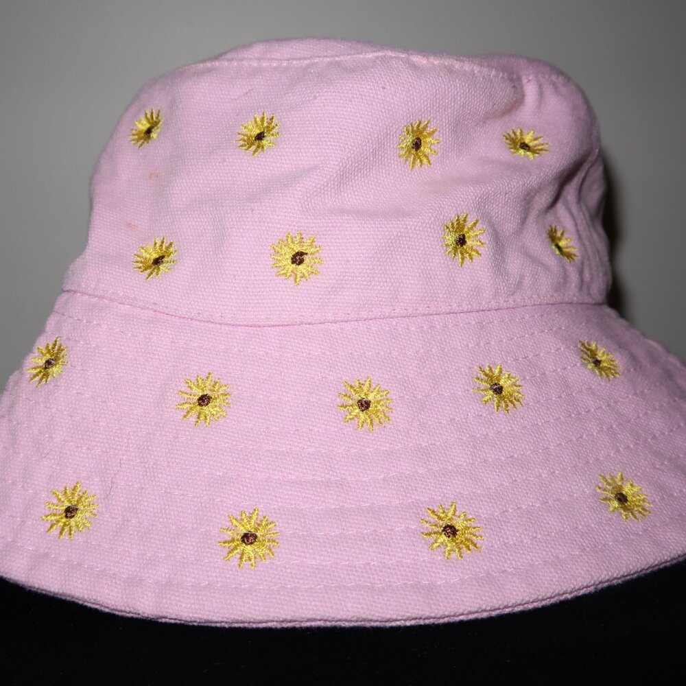 Urban Outfitters UO pink embroidered bucket hat sun hat